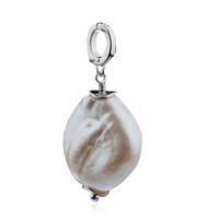 Pendentif en argent et Perle blanche de culture d'eau douce