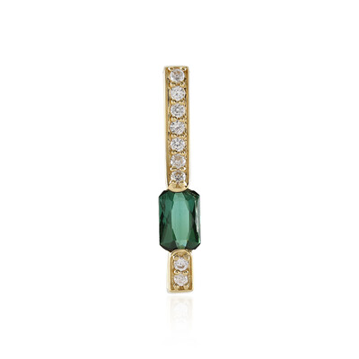 Pendentif en argent et Tourmaline verte de Benedito(Adela Silber)