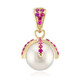 Pendentif en or et Perle blanche des mers du sud (Michelle Albala)