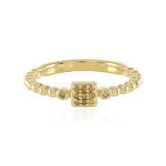 Bague en argent et Diamant jaune I3