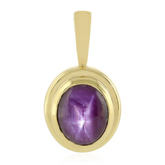 Pendentif en argent et Rubis étoilé de Channapatna