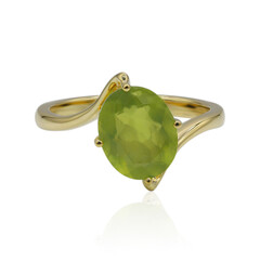 Bague en or et Opale verte du Brésil (Tenner Diniz)