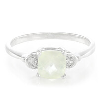 Bague en argent et Préhnite