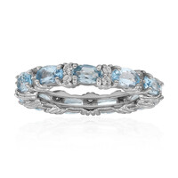 Bague en argent et Topaze bleu ciel