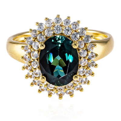 Bague en or et Indicolite du Brésil