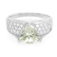 Bague en argent et Améthyste verte