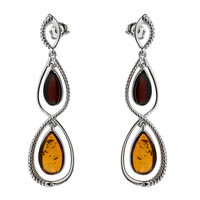 Boucles d'oreilles en argent et Ambre baltique