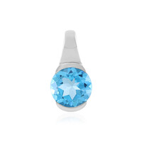 Pendentif en argent et Topaze bleu Suisse