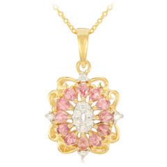 Collier en or et Saphir Padparadscha non chauffé (AMAYANI)