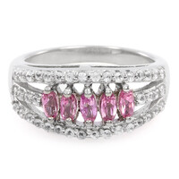 Bague en argent et Tourmaline cuprifère rose