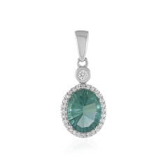 Pendentif en argent et Fluorite verte