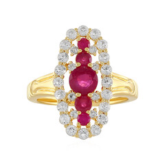 Bague en argent et Rubis de Madagascar