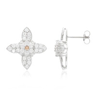 Boucles d'oreilles en argent et Andalousite