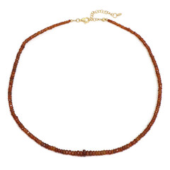 Collier en argent et Kyanite orange de Tanzanie