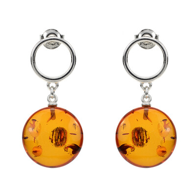 Boucles d'oreilles en argent et Ambre baltique (dagen)