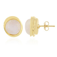Boucles d'oreilles en argent et Pierre de Lune arc-en-ciel