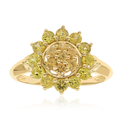 Bague en or et Saphir jaune