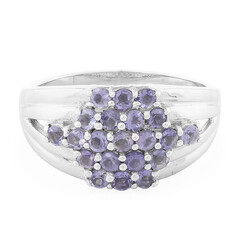 Bague en argent et Iolite de Madagascar