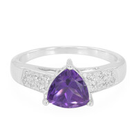 Bague en argent et Améthyste de Zambie