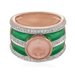 Bague en argent et Quartz rose