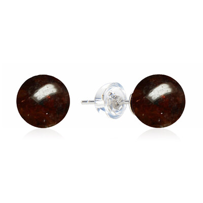 Boucles d'oreilles en argent et Grenat du Mozambique