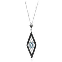 Collier en or et Aigue-Marine du Brésil AAA (CIRARI)