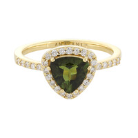 Bague en or et Tourmaline néon du Nigeria (AMAYANI)