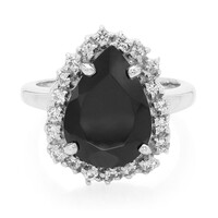 Bague en argent et Spinelle noir