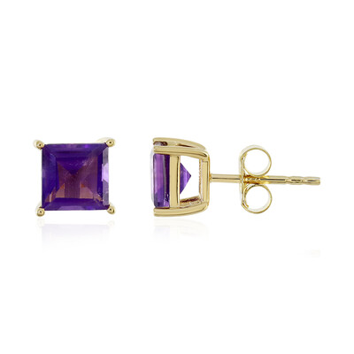 Boucles d'oreilles en argent et Améthyste de Zambie