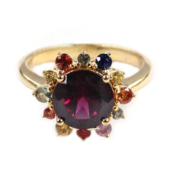 Bague en argent et Grenat Rhodolite