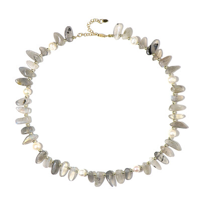 Collier en argent et Labradorite (Riya)