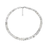 Collier en argent et Quartz rutile noir
