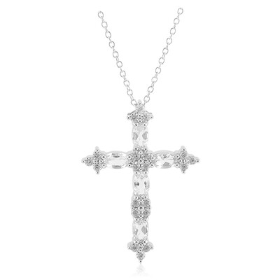 Collier en argent et Topaze blanche