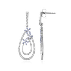 Boucles d'oreilles en argent et Tanzanite