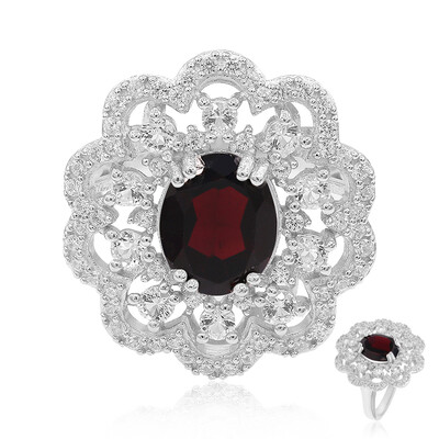 Bague en argent et Grenat d'Inde