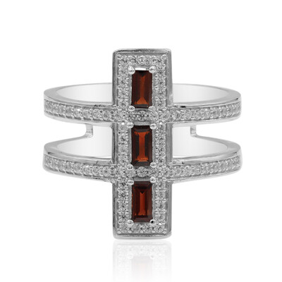 Bague en argent et Grenat