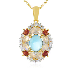 Collier en argent et Topaze bleu Suisse