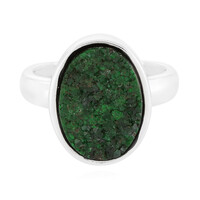 Bague en argent et Uvarovite