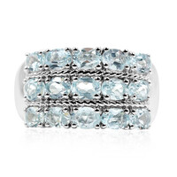 Bague en argent et Topaze bleu ciel