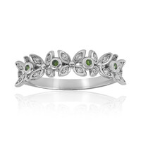 Bague en argent et Diamant vert