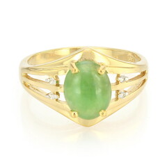 Bague en argent et Chrysoprase impériale