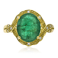 Bague en or et Emeraude de Zambie (AMAYANI)