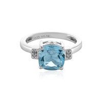 Bague en argent et Topaze bleu ciel