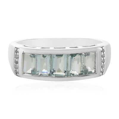 Bague en argent et Aigue-marine