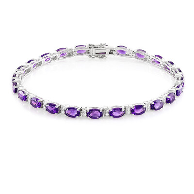Bracelet en argent et Améthyste du Maroc