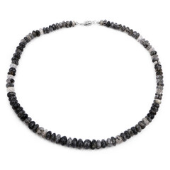 Collier en argent et Quartz rutile noir