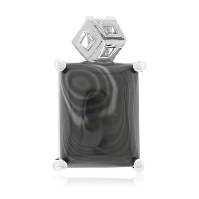 Pendentif en argent et Psilomélane