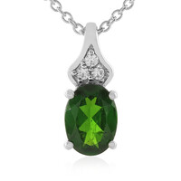 Collier en argent et Diopside de Russie