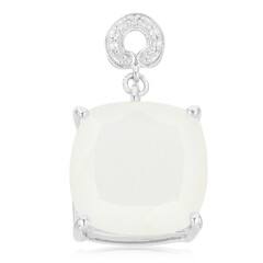 Pendentif en argent et Pierre de Lune blanche