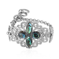 Bracelet en argent et Coquillage d'Abalone (Art of Nature)